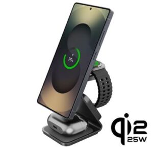 Cubenest 3-in-1 Qi2.2 Kabelloses magnetisches Ladegerät SQS314 Samsung Watch