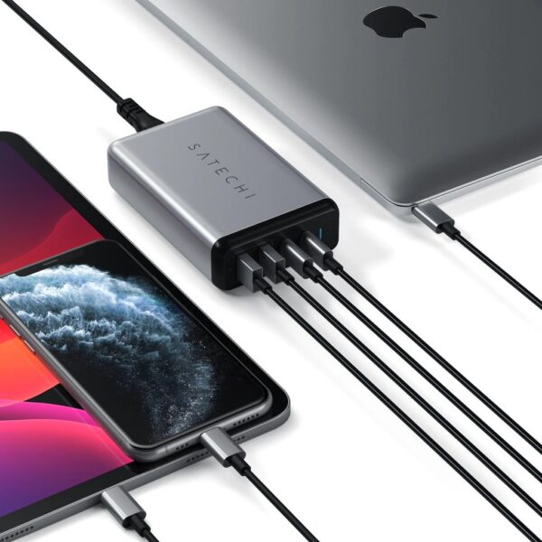 Satechi 75W Dual TYPE-C travel adapter Space Gray