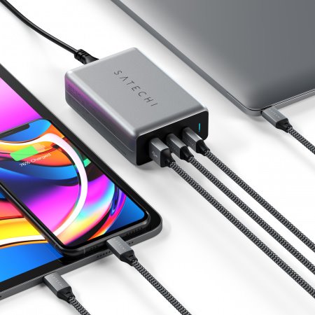 Satechi USB-C PD Compact GAN Charger 100W 1xUSB-C PD,2xUSB-C PD,1xUSB-C PD,1xUSB-A,2x USB-C PD