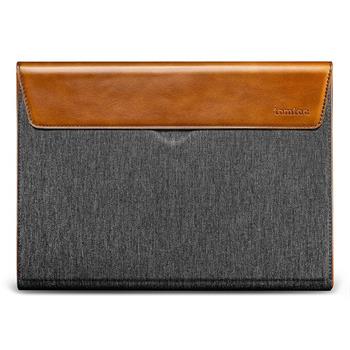 Tomtoc Premium Sleeve – 16'' MacBook Pro / Macbook Air 15" Grau, Cognac