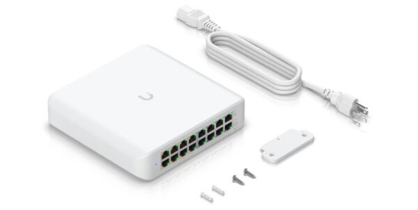 Ubiquiti UniFi Switch Lite 16 PoESwitch, 16× Gbit RJ45, 8× PoE 802.3at, 45W