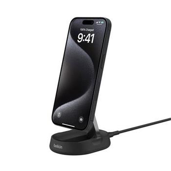 Belkin BOOST CHARGE™ PRO Qi2 15W Magnetický nabíjecí stojan, konvertibilní, adaptér černá