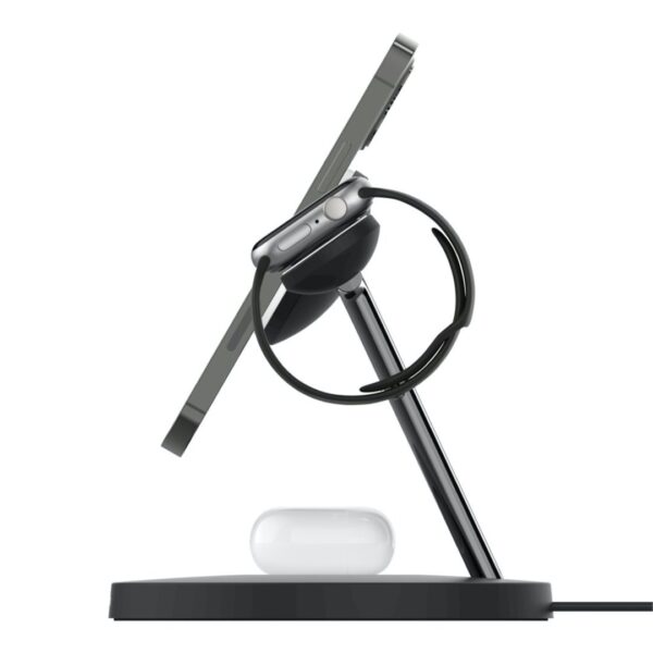 Belkin BOOST CHARGE™ PRO MagSafe 3-in-1 Kabelloses Laden für iPhone / Apple Watch / AirPods, Schwarz - NEUE VERSION