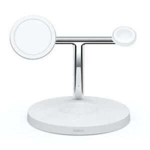 Belkin BOOST CHARGE™ PRO MagSafe 3-in-1 Kabelloses Laden für iPhone / Apple Watch / AirPods, Weiß - NEUE VERSION