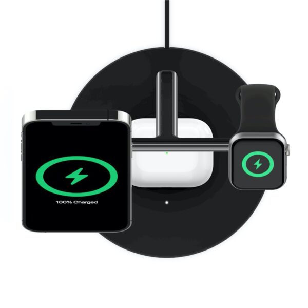 Belkin BOOST CHARGE™ PRO MagSafe 3-in-1 Kabelloses Laden für iPhone / Apple Watch / AirPods, Weiß - NEUE VERSION