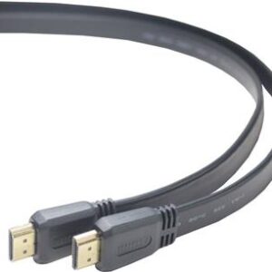 PremiumCord HDMI High Speed + Ethernet Flachkabel, vergoldete Anschlüsse, 1m